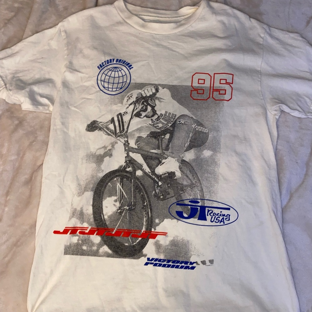 Vintage Racing Graphic Tee - White
